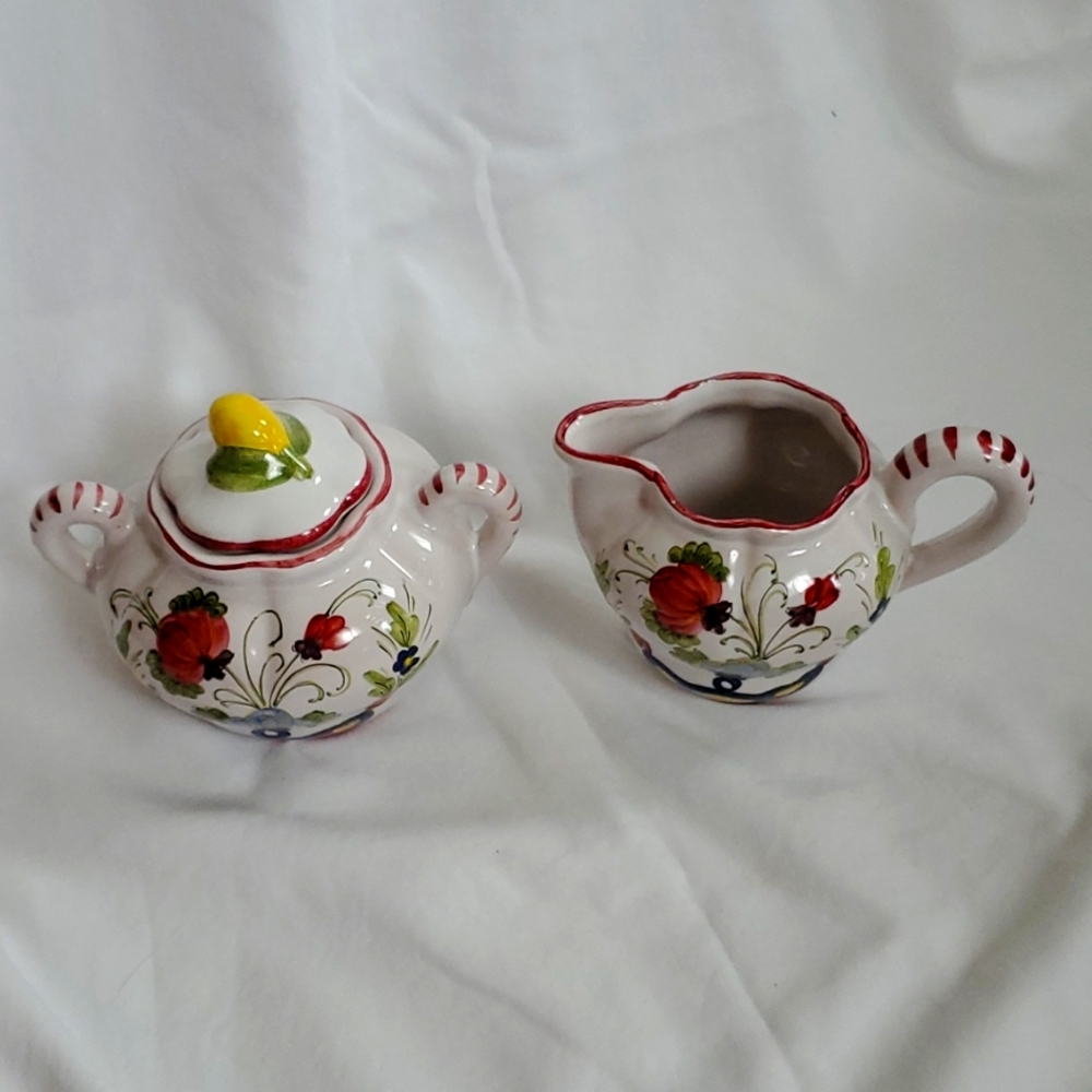 CANTAGALLI Italian cream and sugar set